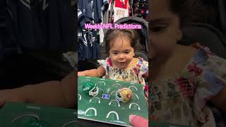 Toddler Weekly NFL Predictions parenthood footballpredictions shorts [upl. by Winifield]