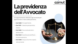 Webinar La previdenza dellAvvocato 4 11 2024 [upl. by Chris]