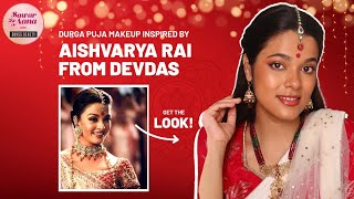 Durga Puja Makeup Inspired by Aishvarya Rai from Devdas  Swiss Beauty Cosmetics [upl. by Ainattirb267]