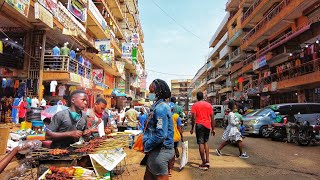 A Walking Tour Kikuubo Market Kampala uganda African Walk Videos [upl. by Anahcar]