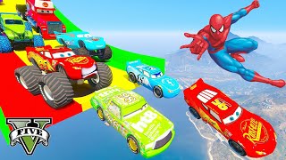 GTA V SPIDERMAN 2 FIVE NIGHTS AT FREDDYS POPPY PLAYTIME CHAPTER 3 Join in Epic New Stunt Racing [upl. by Kcim368]