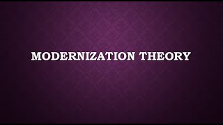 Modernization Theory in Urdu and English with examples [upl. by Yennek]