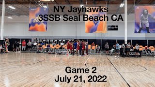 Game 2 NY Jayhawks 3SSB Seal Beach CA July 21 2022 [upl. by Yenettirb]