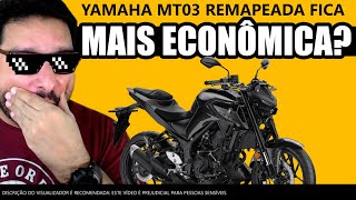 Yamaha MT03 remapeada fica mais econômica [upl. by Welby490]