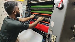 Poster Printing Process by Heidelberg MO E Offset Printing Machine in New Market [upl. by Hafinah]