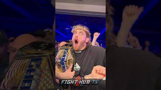 Logan Paul REACTS to Jake Paul VICIOUS KO of Andre August in 1st ROUND [upl. by Yeoj]