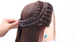 top cutesy hairstyle for birthday girl  open hairstyle for party  hair style girl [upl. by Tallbot]