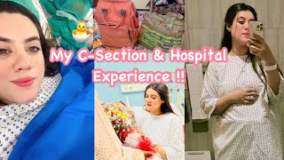 CSection Experience Vlog 😧 My hospital experience  Spinal Or General Anaesthesia  Baby Bag [upl. by Chuipek466]