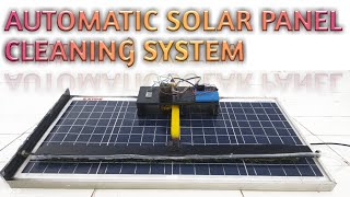 AUTOMATIC SOLAR PANEL CLEANING SYSTEM CONSERVE ENERGY [upl. by Eimile]