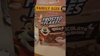 kelloggs frosted flake chocolate milkshake cereal review at Walmart [upl. by Iharas992]