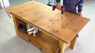 1 Month in 10 Minutes This Skillful Man Build a Workbench With 20 Functions [upl. by Earle]