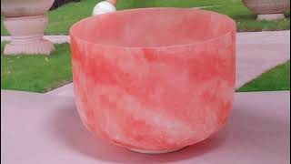 432 Hz C Root Chakra Stone Frosted Quartz Crystal Singing Bowl 10 inch [upl. by Jez305]