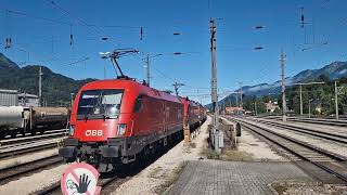 Einfahrt des Güterlokzug GLZ 88371 am 27082024 in Bludenz [upl. by Nwad]