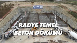 Radye Temel Beton Dökümü  1500 m3 beton döküldü 1 Dilatasyon [upl. by Freud]