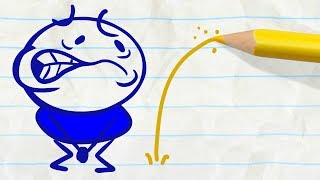 Pencilmate Needs A Bathroom  Pencilmation Cartoons [upl. by Fasto]