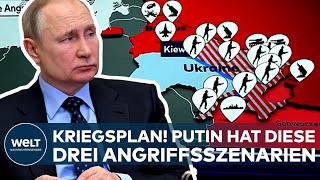 WLADIMIR PUTIN Attacke auf die Ukraine Diese drei Szenarien gibt es für den russischen Präsidenten [upl. by Nollek155]