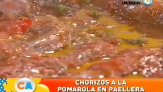 Chorizos a la pomarola en paellera Parte 2 [upl. by Litman660]