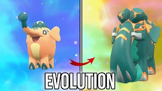 Cufant  Copperajah  Evolution in Pokemon Scarlet amp Violet  SV [upl. by Ynittirb]