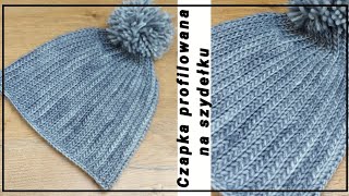 Zimowa Czapka na Szydełku z pomponem z klinami zwężana u góry MERINO Crochet Winter Beanie [upl. by Kolk]