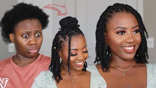 She did that Easy DIY Short Fluffy Twist for 8  Protective Style  Xpression Spring Afro Twist [upl. by Alset]