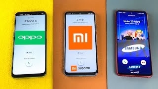 OPPO vs Xiaomi vs Samsung Incoming Call Android 11 vs 12 vs 13 [upl. by Zilada715]