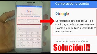 Se restableció este dispositivo Para continuar acceda con una cuenta de google  Quitar cuenta robo [upl. by Einnus189]