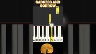 Sadness and Sorrow Piano Tutorial Easy and Slow Sad Song From Naruto Toshio Masuda [upl. by Kcirredal]