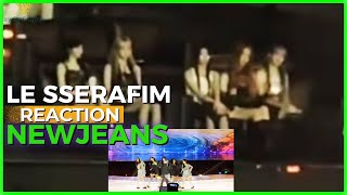 LE SSERAFIM Reaction NewJeans Ditto Golden Disc Awards 2024 JAKARTA [upl. by Livvyy427]