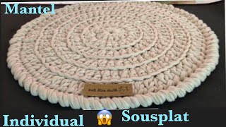 Super Fácil de Hacer Mantel Individual  Sousplat Placemat Paso a Paso [upl. by Lonier597]