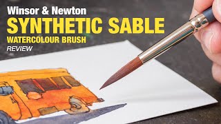 Review Winsor amp Newton Synthetic Sable Watercolour Brush [upl. by Aleb729]