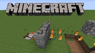 How to make a Machine GunFlamethrower in Minecraft [upl. by Einittirb]