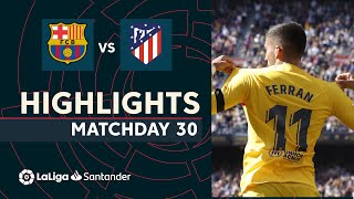 Resumen de FC Barcelona vs Atlético de Madrid 10 [upl. by Anaujit]