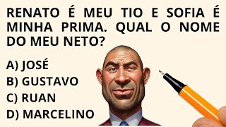 🔥3 QUESTÕES DE RACIOCÍNIO LÓGICO PARA DESTRAVAR SEU CÉREBRO🧠 NÍVEL 1 [upl. by Nuzzi618]