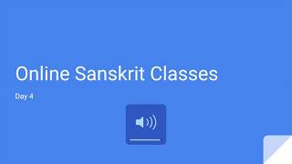 Sanskrit for Beginners by Ashok  Day 4 [upl. by Fitts]