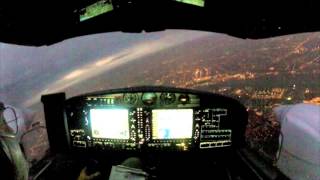 DA42VI IFR Night Landing Amsterdam Schiphol [upl. by Bartholomew]