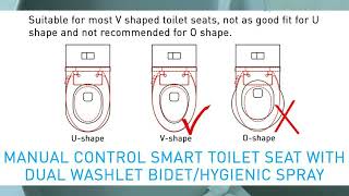 NORIKA® NONELECTRICMANUAL CONTROL WASHLET TOILET SEAT COVER INSTALLATION DEMO PRODUCT SKU DSWWWL [upl. by Karilynn102]