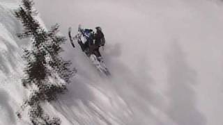 Paul on an Impulse turbo yamaha nytro climbs chute in Utah [upl. by Aitnic]