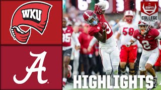 Western Kentucky Hilltoppers vs Alabama Crimson Tide  ESPN College Football [upl. by Oetsira]