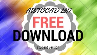 AUTOCAD 2017 STUDENT VERSION  FREE DOWNLOAD AVAILABLE AND INSTALL PROCESS [upl. by Nogam]