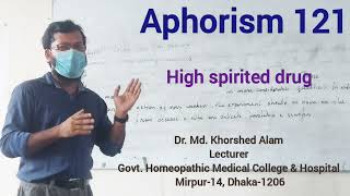 Aphorism 121 Organon of Medicine  Dr Md Khorshed Alam Lecturer GHMC Mirpur Dhaka [upl. by Lemar]