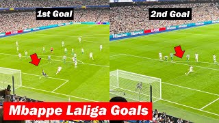 Real Madrid Fans Reactions to Mbappe First Laliga Goal vs Real Betis [upl. by Herzen]