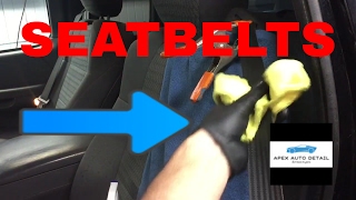 How to clean disinfect deodorize the seat belts in your car or truck stubborn interior materials [upl. by Oicor]