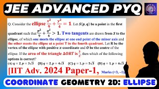 EasY ☆ IIT Adv 2️⃣0️⃣2️⃣4️⃣  Ellipse Class 11  Conic Sections Class 11  JEE Advanced PYQ  jee [upl. by Artapoelc]