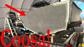 Fiberglassing A Composite Boat Transom Start to Finish [upl. by Jimmy]