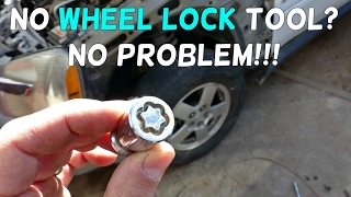 HOW TO REMOVE WHEEL LOCKS WITHOUT A KEY TOOL [upl. by Ylle]