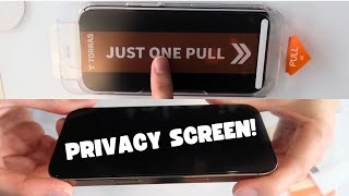 Torras PRIVACY Screen Protector for iPhone 16 Pro  Installation  Demo [upl. by Dianthe]