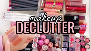 MAKEUP DECLUTTER 2022 REFRESHING MY LIPSTICK COLLECTION amp LOTS OF SWATCHES [upl. by Nolyk933]