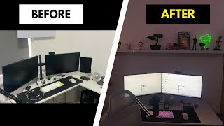 Upgrading my Desk Setup  room cleaning motivation [upl. by Enalahs518]