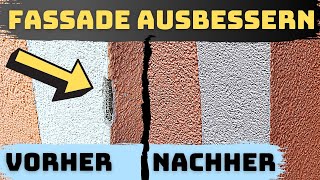 Fassade reparieren  Reibeputz Silikatputz oder Buntsteinputz ausbessern [upl. by Deeyn113]