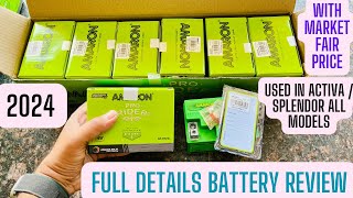 2024 Amaron Activa  Splendor Battery Unboxing With Full Details  Online Warranty amaron [upl. by Fairfax508]